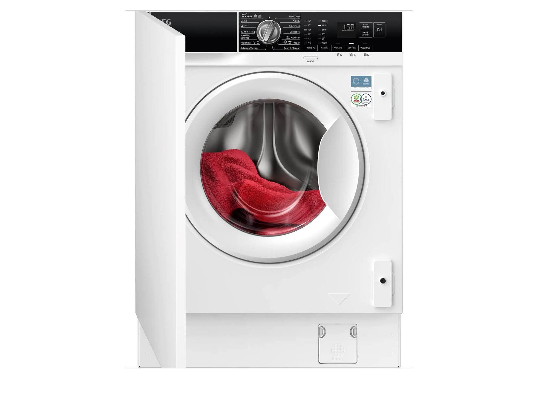 Máquina de Lavar Roupa de Encastre AEG LFU7G8434F (1400 RPM - B - 45 l - Branco)