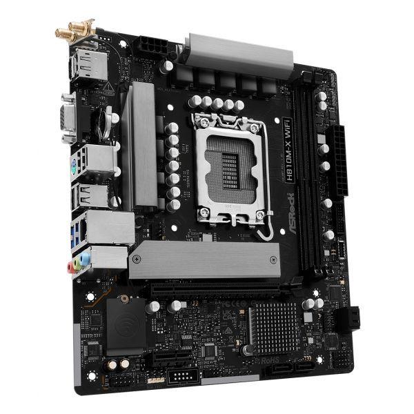 Motherboard ASROCK H810M-X WiFi (LGA 1851 (Socket V1) - Intel Core Ultra - Micro-ATX - Prateado), miniatura 3
