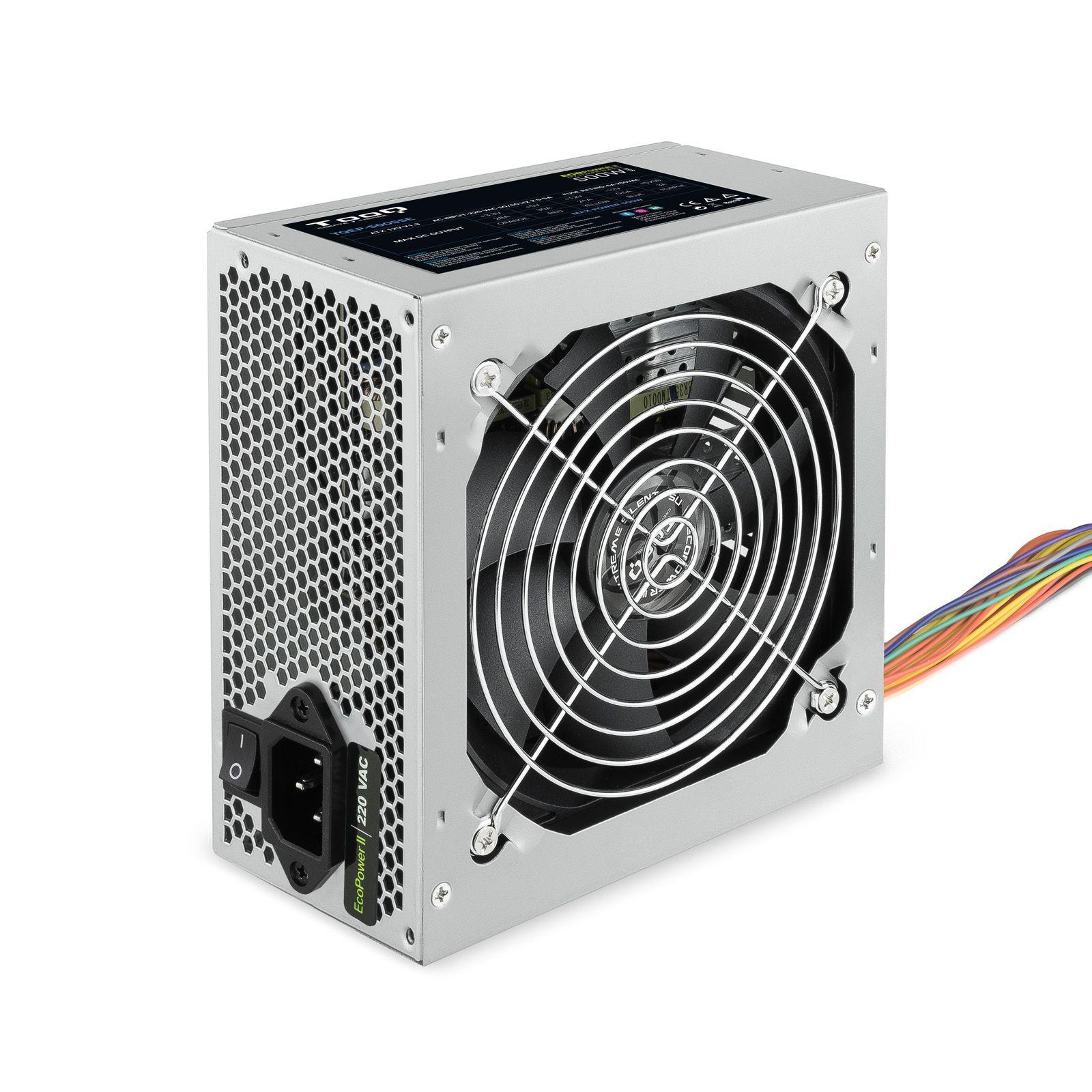 Fonte de Alimentação TOOQ TQEP-500SSE (ATX - 500 W - Não modular - Prateado)