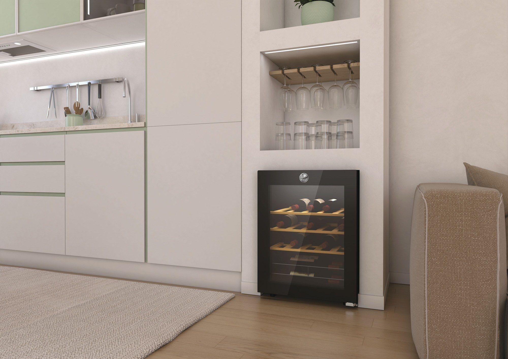 Cave de Vinhos Independente HOOVER HOWC023 (23 garrafas - 3 prateleiras - 62 l - Preto) — miniatura 10