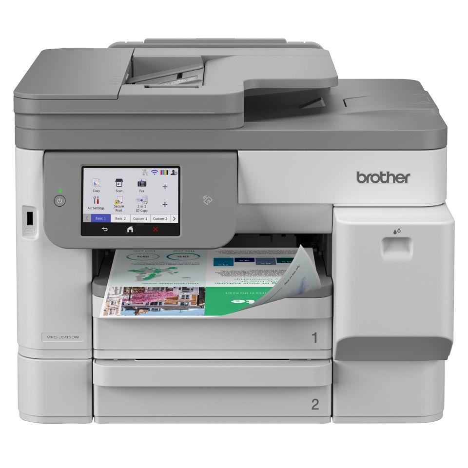 Impressora Multifunções Jato de Tinta BROTHER MFC-J5115DW (A4 - Impressão a cores - 600 folhas - Preto/Branco)