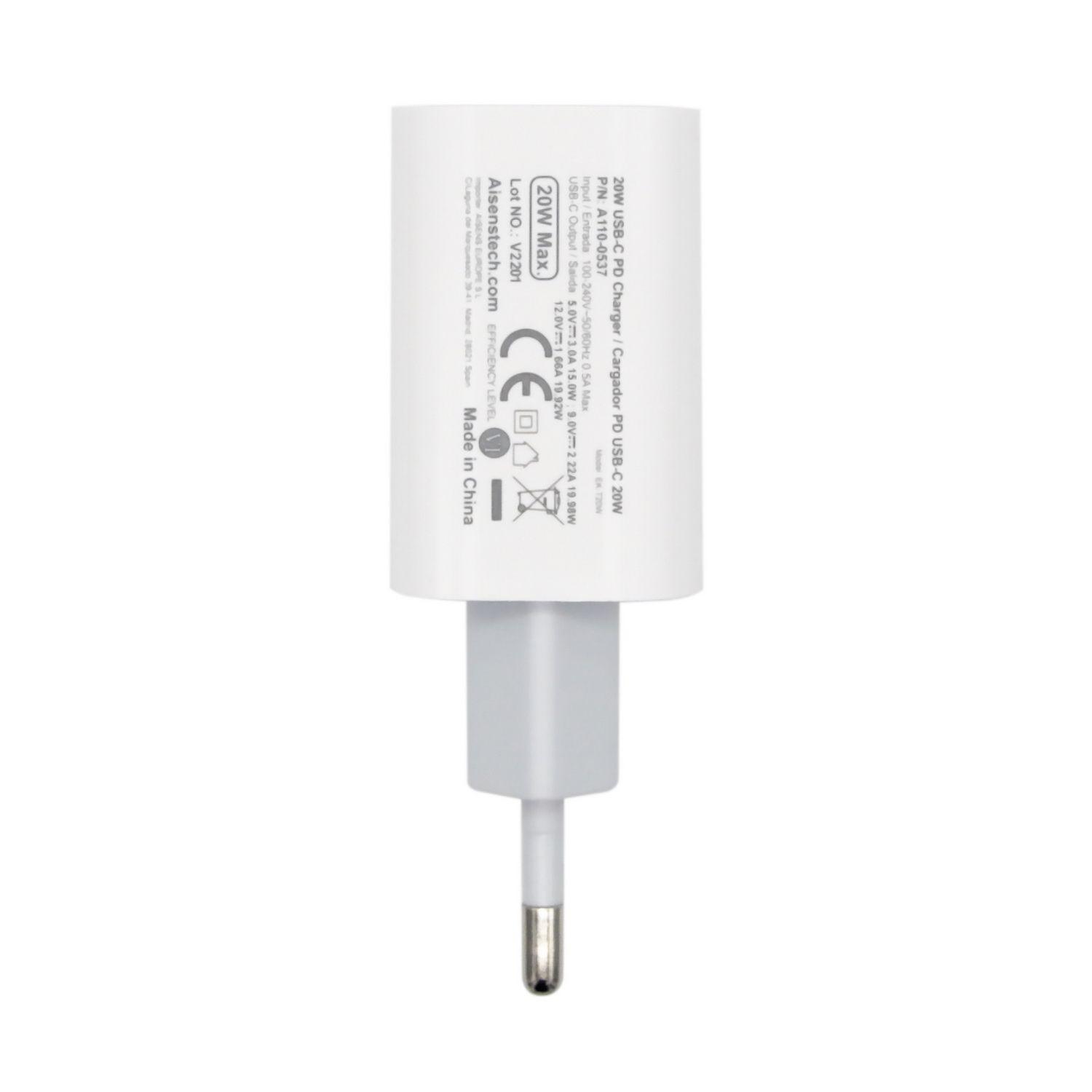 Carregador USB-C AISENS A110-0537 (20 W - Branco), miniatura 4