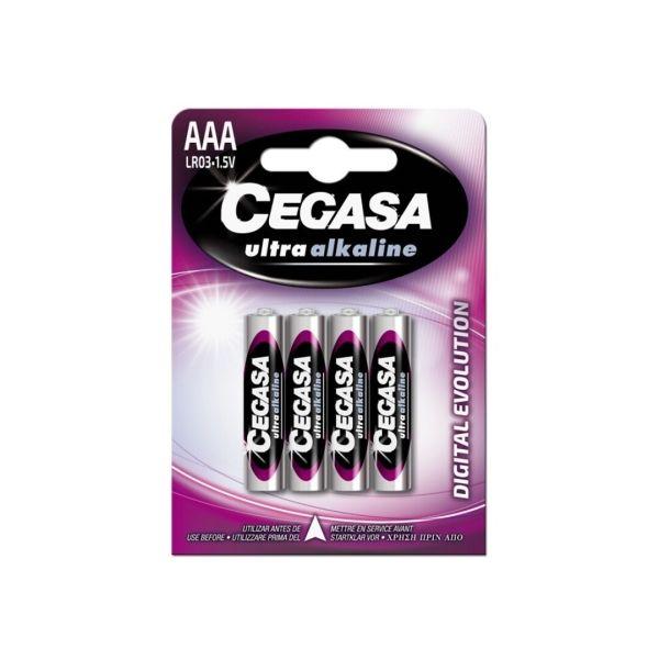 Pack de 4 Pilhas Alcalinas CEGASA Ultra Alcaline Bl.LR03 (AAA - 1,5 V)