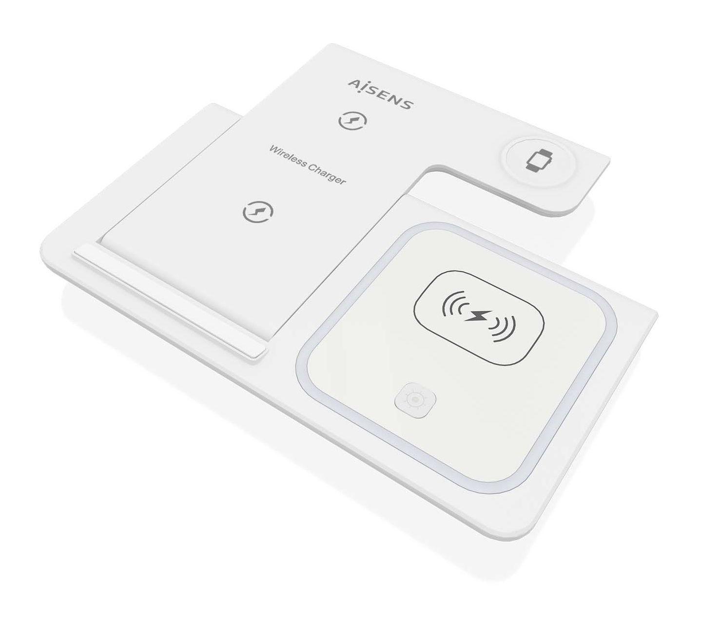Carregador Sem Fios 3 em 1 AISENS ASCH-15W3WC044-W (15 W - Qi - Branco), miniatura 3
