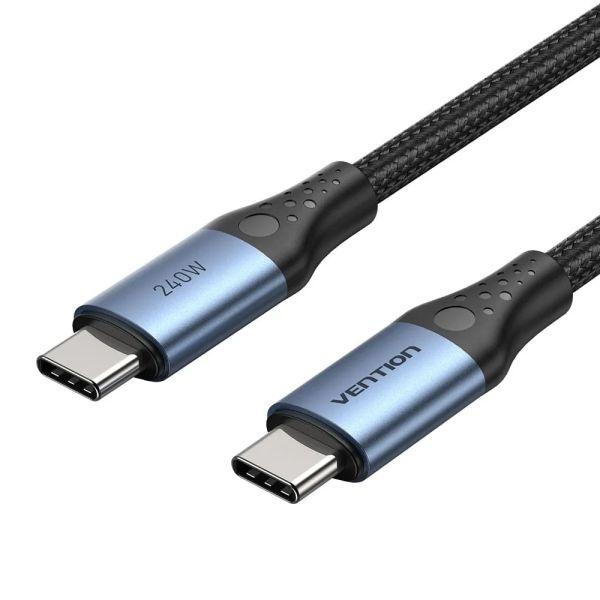 Cabo USB-C para USB-C VENTION TREBD (0,5 m - Azul e Preto)