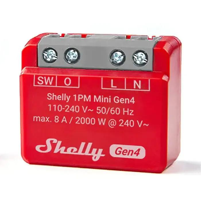 Módulo de Relé Inteligente SHELLY 1PM Mini Gen4 (Plástico - Vermelho) — miniatura 2