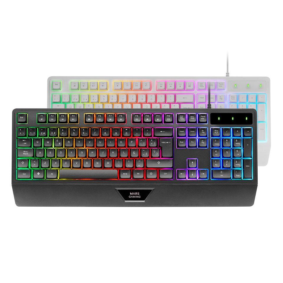 Teclado Gaming MARS GAMING MK124 (Espanhol - Interruptor de membrana - Tamanho completo - Preto) — miniatura 2