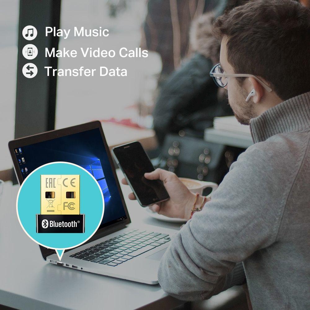 Adaptador Bluetooth USB TP-LINK UB400 V1 (USB Type-A - Preto e Dourado) — miniatura 5