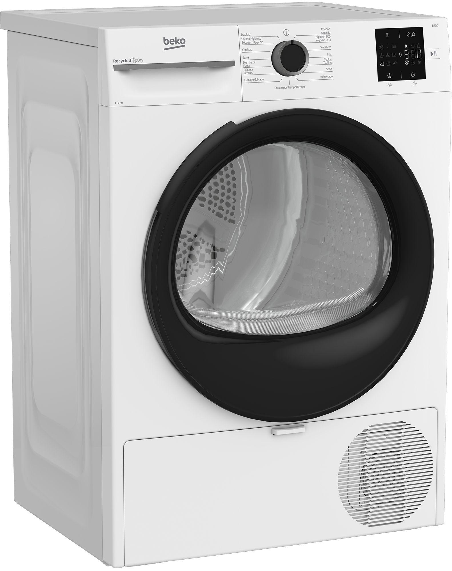 Máquina de Secar Roupa Independente BEKO BM3T38230WB (8 kg - Bomba de calor - Direita - Branco) — miniatura 2