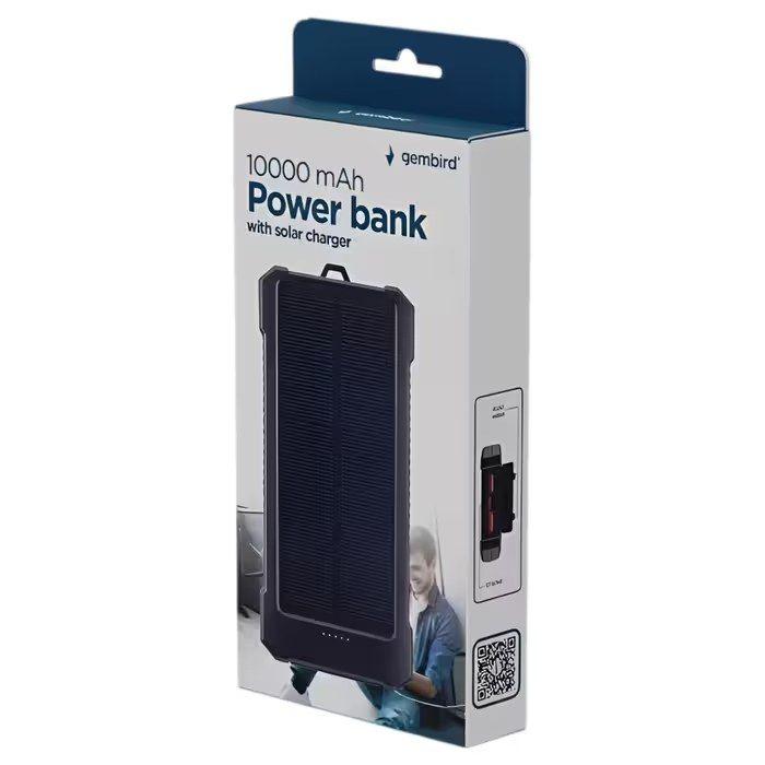 Powerbank Solar GEMBIRD PB10-SOLAR-1 (10000 mAh - USB Type-C - Preto), miniatura 3