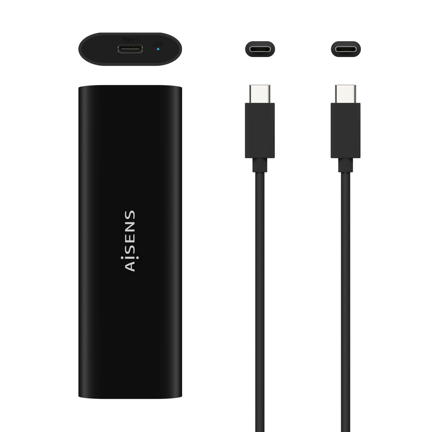 Caixa Externa AISENS ASM2-014B (2 TB - USB-C para USB-C - SATA e NVMe - Preto) — miniatura 4