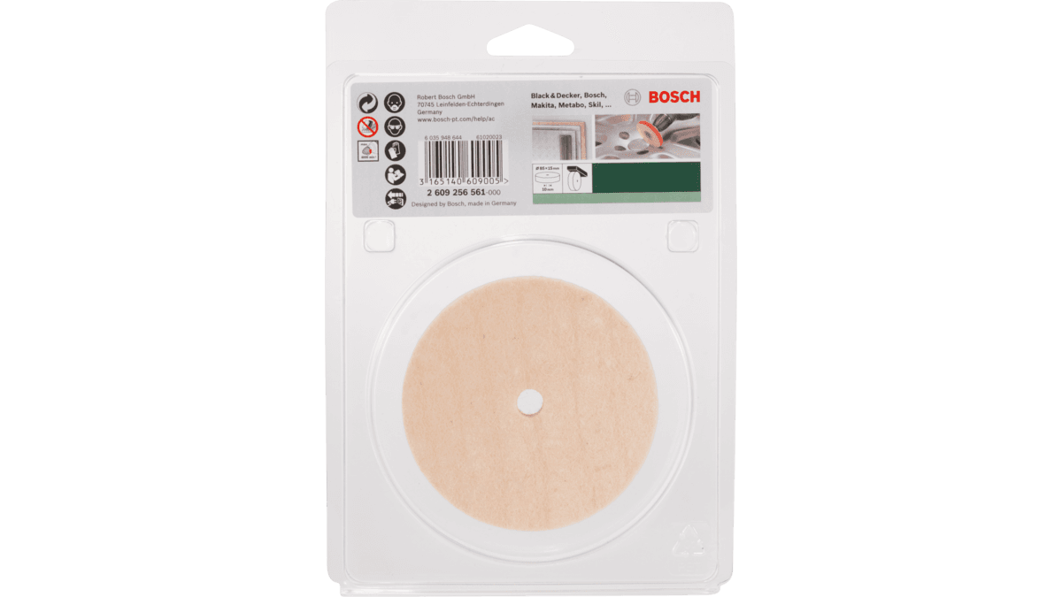 Disco de Feltro para Polimento BOSCH 2609256561 (Feltro), miniatura 3