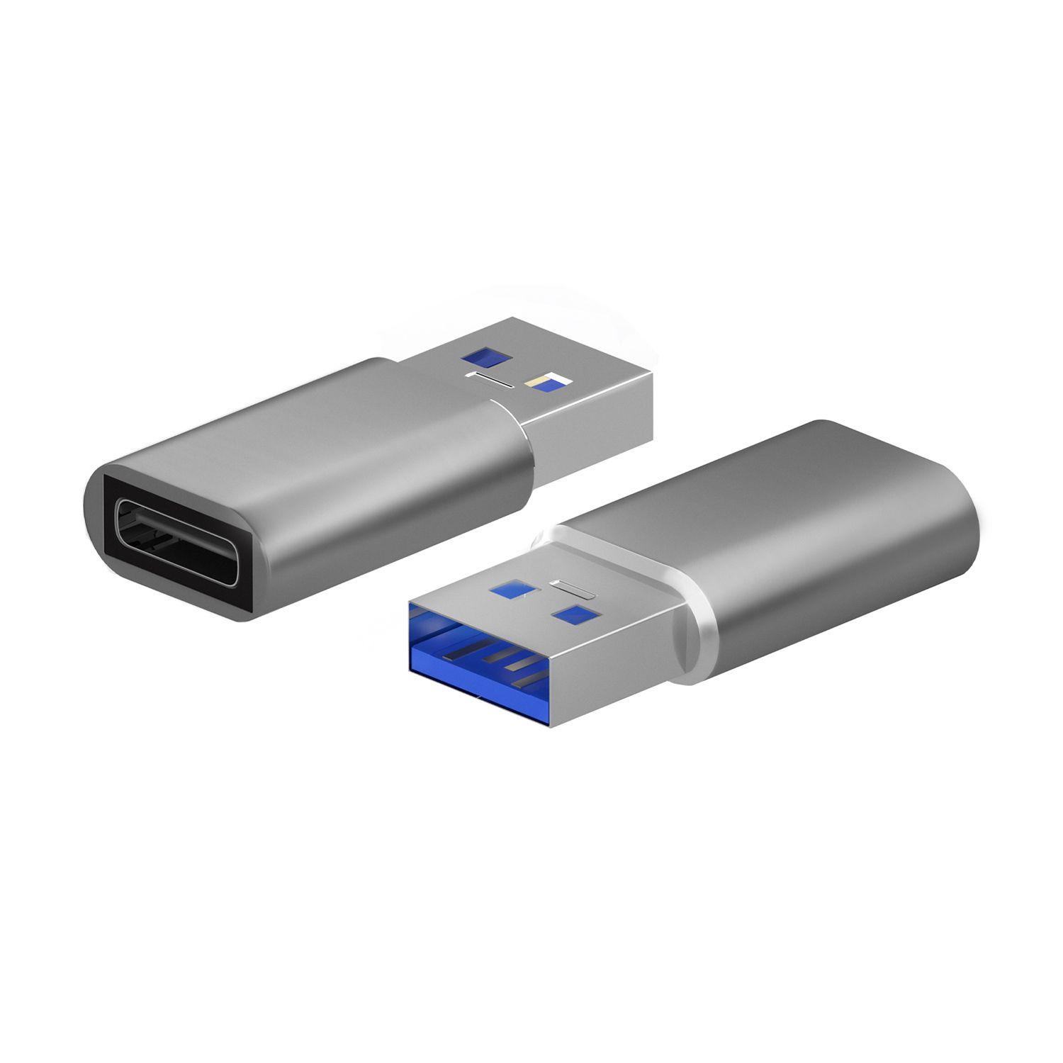 Adaptador USB-C para USB-A AISENS A108-0677 (USB Type-A - USB Type-C - Cinzento) — miniatura 2