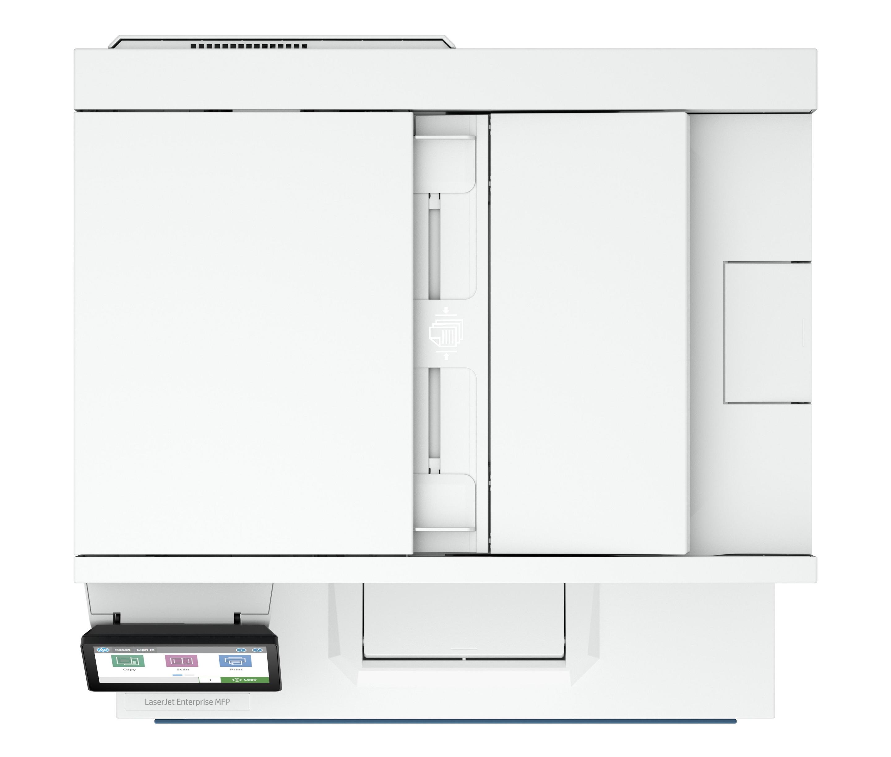 Impressora Multifunções Laser HP LaserJet Enterprise MFP 5601dn (A4 - Impressão a preto e branco - 650 folhas - Branco e Azul), miniatura 5