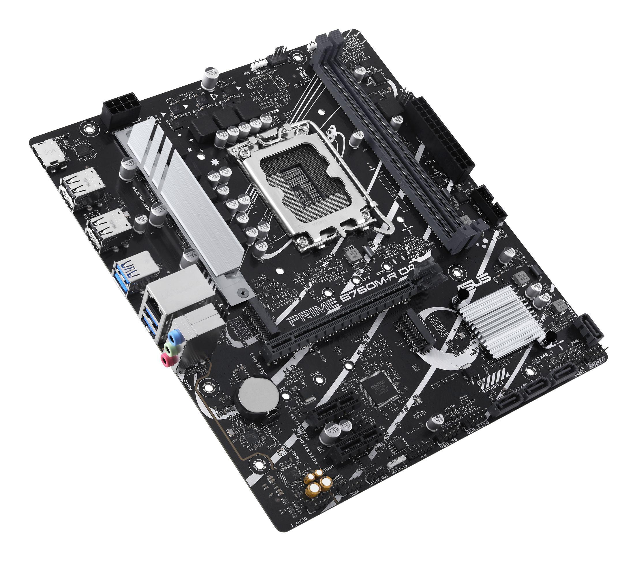 Motherboard ASUS PRIME B760M-R D4 (LGA 1700 - micro ATX - Duplo canal - Preto) — miniatura 6