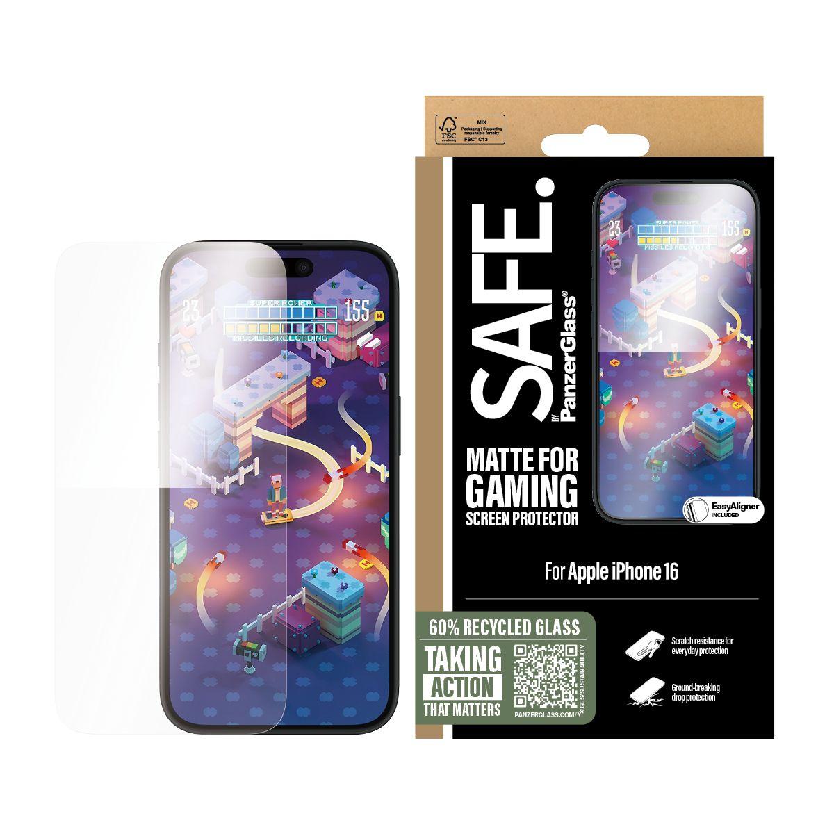 Película de Proteção PANZERGLASS SAFE Gaming iPhone 16/15 UWF (Apple - Transparente) — miniatura 2