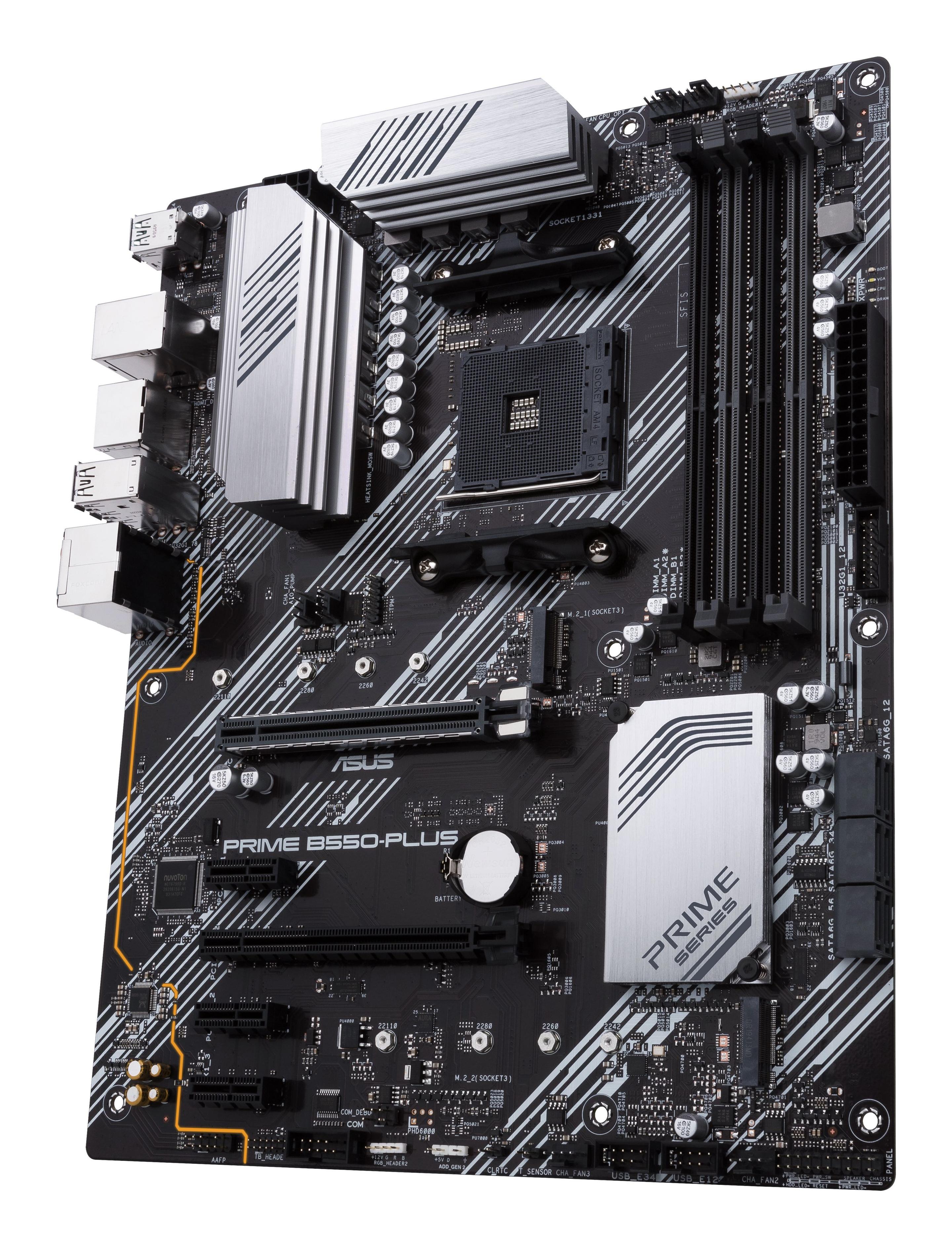 Motherboard ASUS Prime B550-PLUS (AM4 - AMD Ryzen 3000 Series - ATX - Preto e Prateado) — miniatura 4