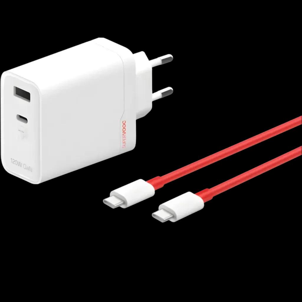 Carregador de Parede ONEPLUS SuperVOOC 120W Dual Power Adapter (120 W - GaN - Branco)