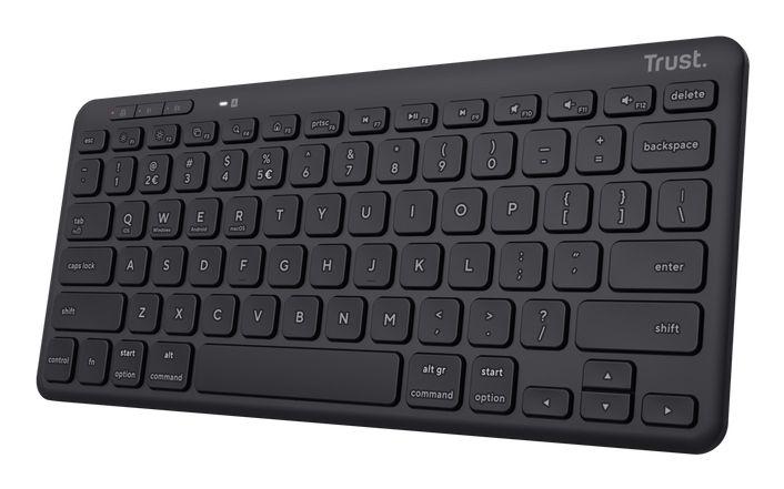 Teclado TRUST Lyra (Inglês - Teclas de tesoura - Mini - Preto)