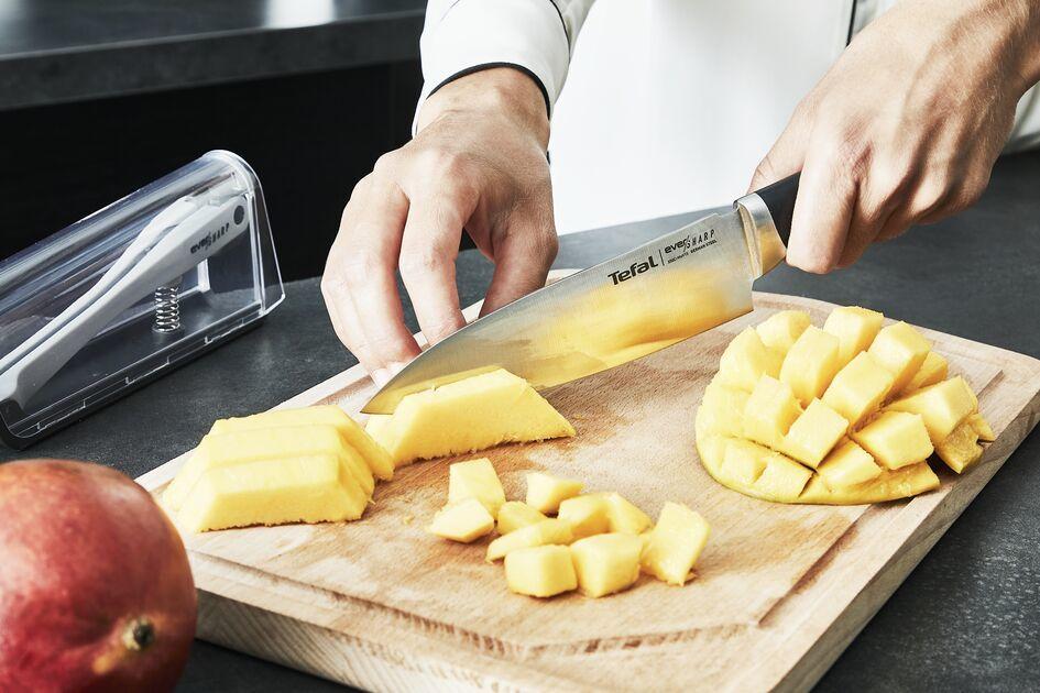 Faca de Chef TEFAL Ever Sharp K2569004 (Aço inoxidável - Preto/Inox) — miniatura 5