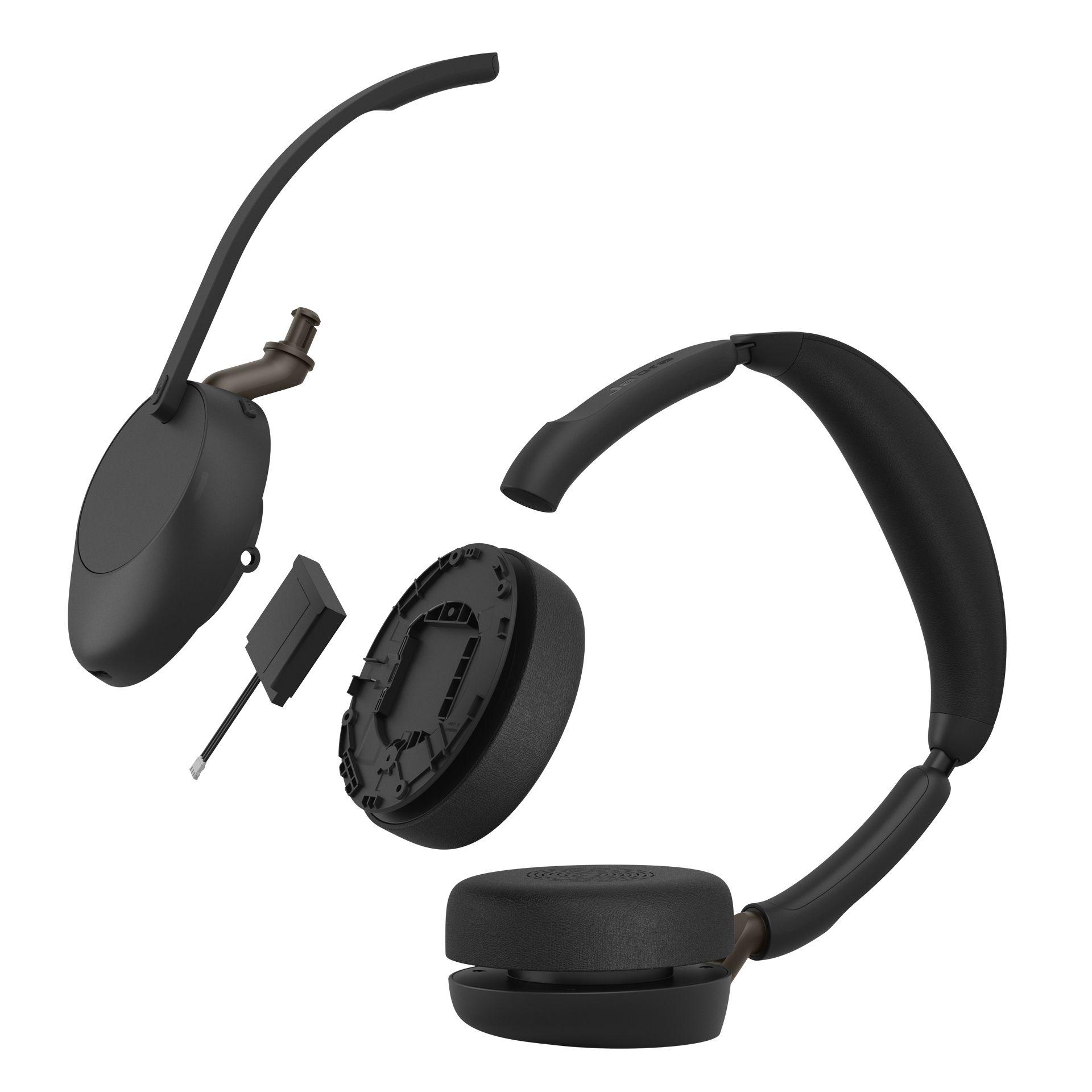 Headset JABRA Evolve3 65 Stereo Link 390a UC Stand (Binaural - Sem fios - Supra-aural - Preto) — miniatura 7