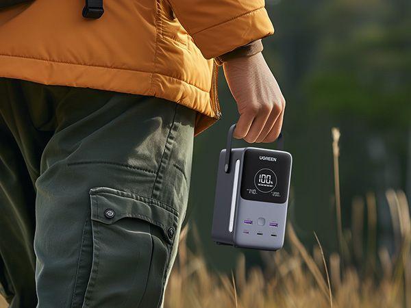 Powerbank UGREEN PB770 (48000 mAh - 153,6 Wh - PD 3.1 até 140 W - Cinzento)