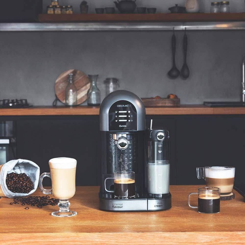 Máquina de Café Cápsulas CECOTEC Power Instant-ccino 20 Chic Serie Nera (Doses individuais, café moído - 1470 W - 20 bar - Preto e Inox) — miniatura 3