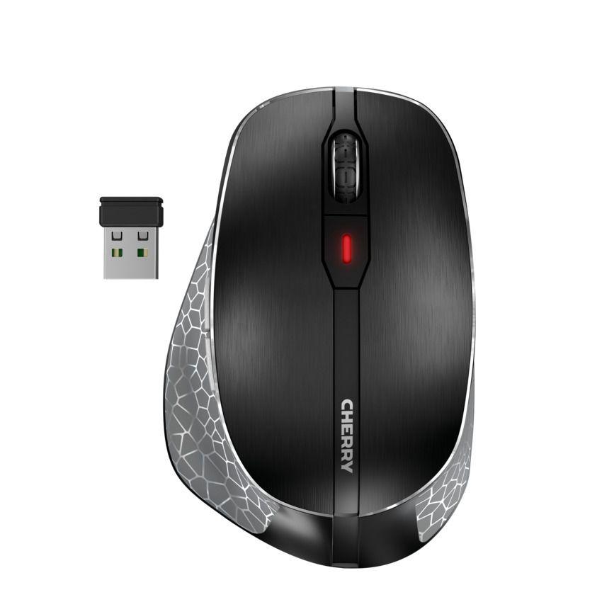 Rato CHERRY MW 8C ERGO (Mão direita - 3000 DPI - Ótico - Preto e Cinzento)
