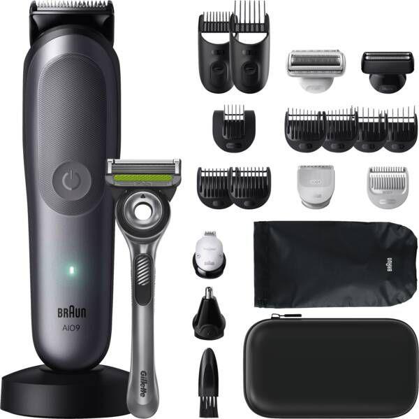 Aparador de Corpo e Barba BRAUN Series 9 AIO9540 (Prateado)