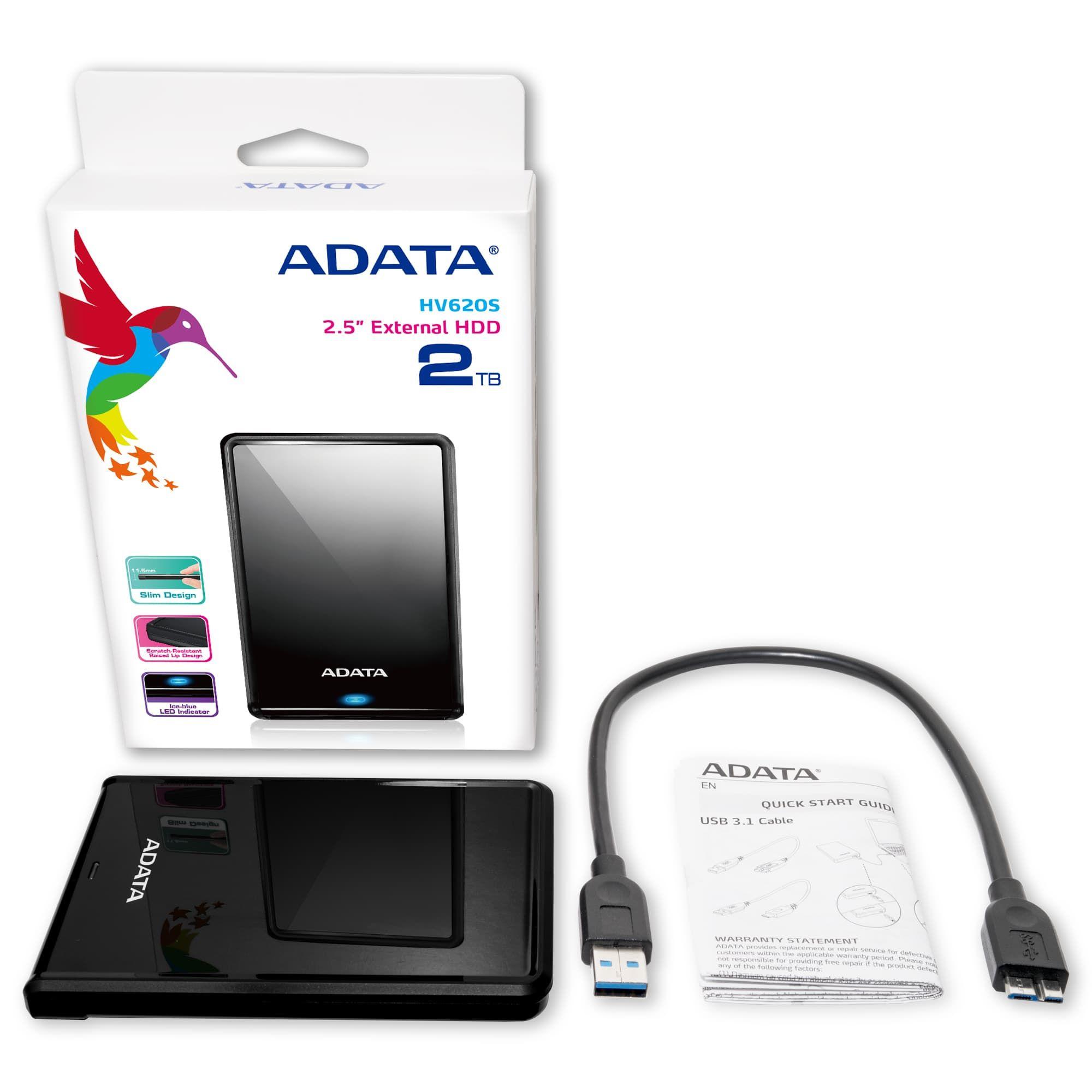 Disco Rígido Externo ADATA HV620S (4 TB - 2,5" - USB 3.1 Gen 1 - Preto) — miniatura 5