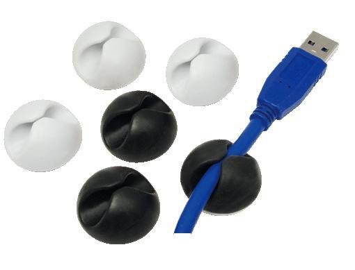 Organizador de Cabos LOGILINK KAB0009 (Preto e Branco)
