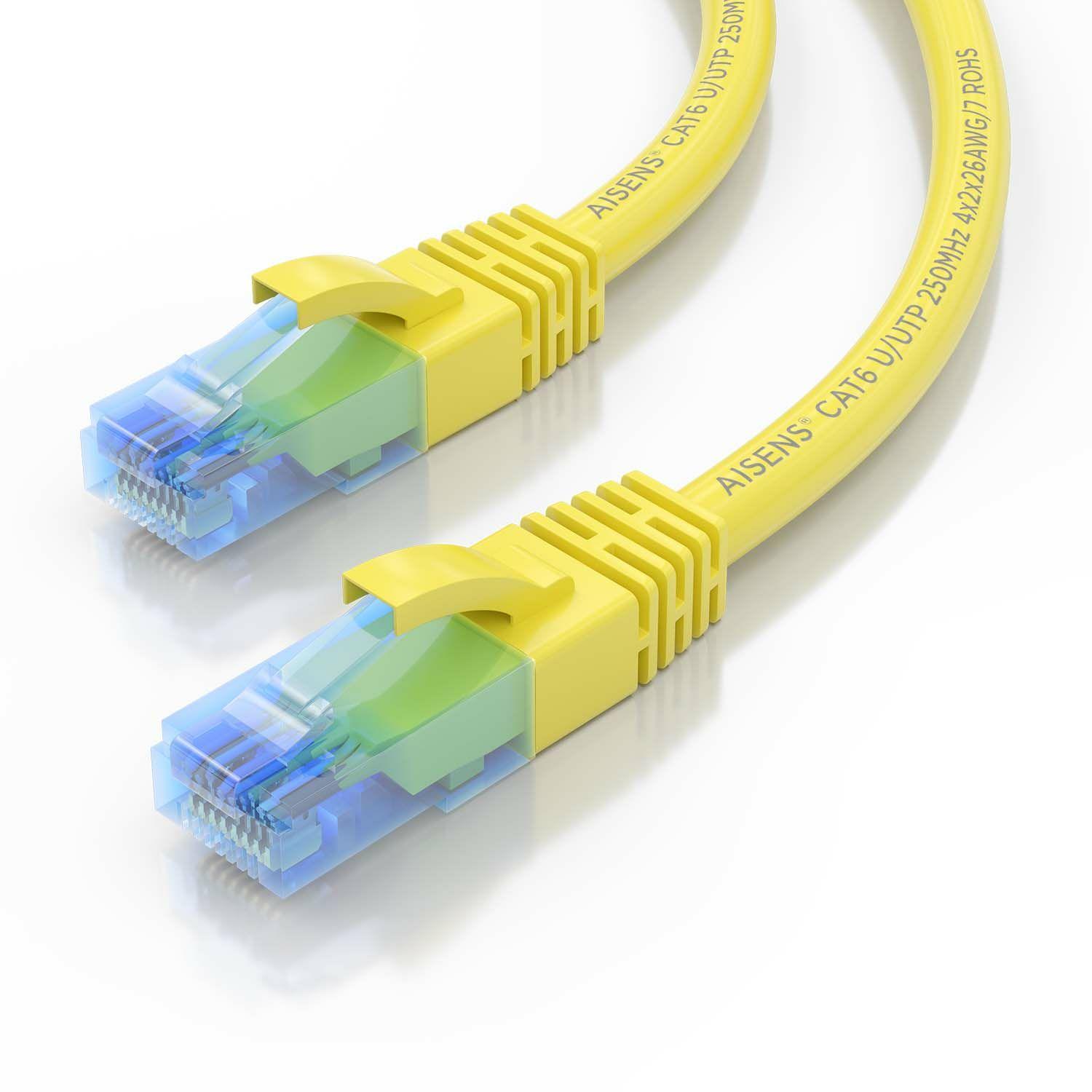 Cabo de Rede AISENS A135-0834 (1,5 m - Cat6 - RJ-45 - Amarelo), miniatura 3