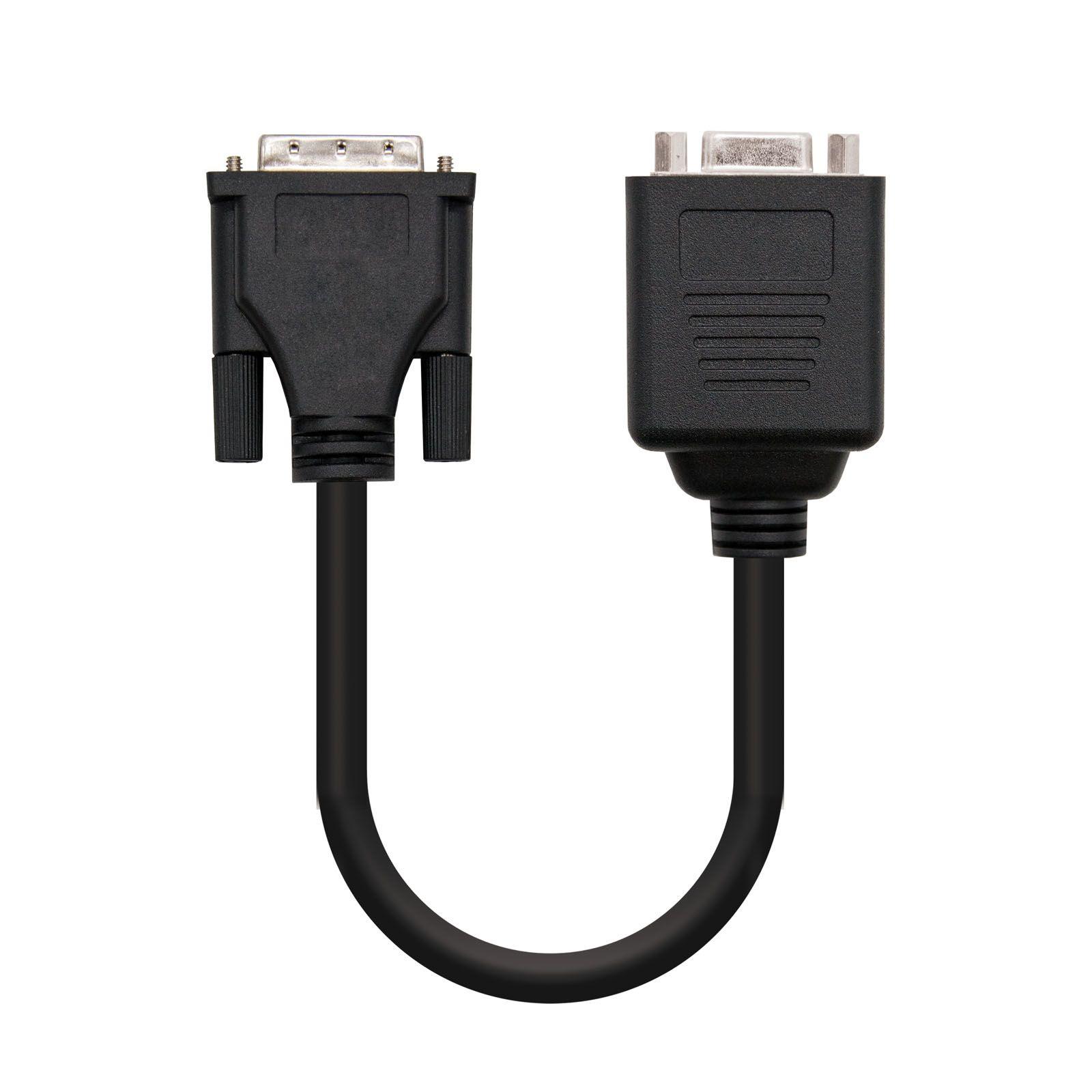 Cabo Adaptador Bifurcador DVI para VGA NANOCABLE 10.15.1950 (0,2 m - 2x VGA - Preto)