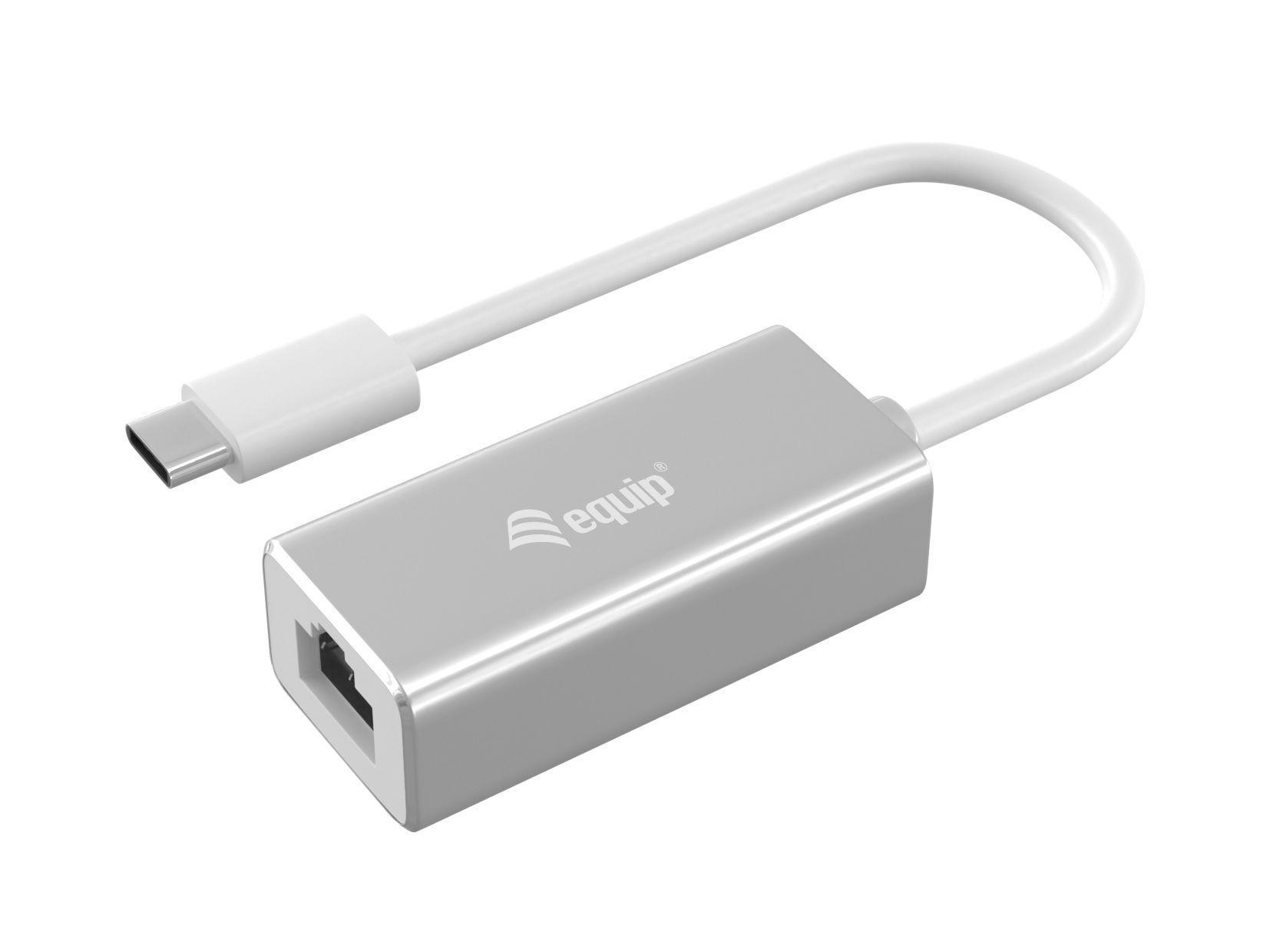 Adaptador de Rede EQUIP 133454 (USB Type-C - Windows 7 ou superior - Prateado)