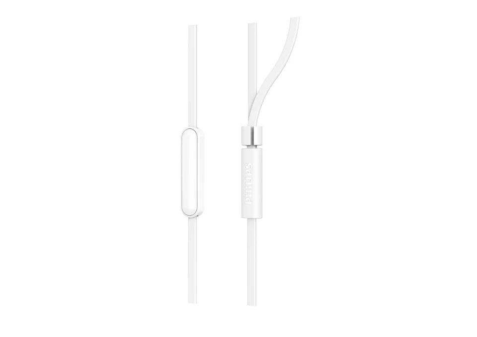 Auscultadores PHILIPS TAE1105WT/00 (Binaural - Com fios - Intra-aural - Branco), miniatura 2