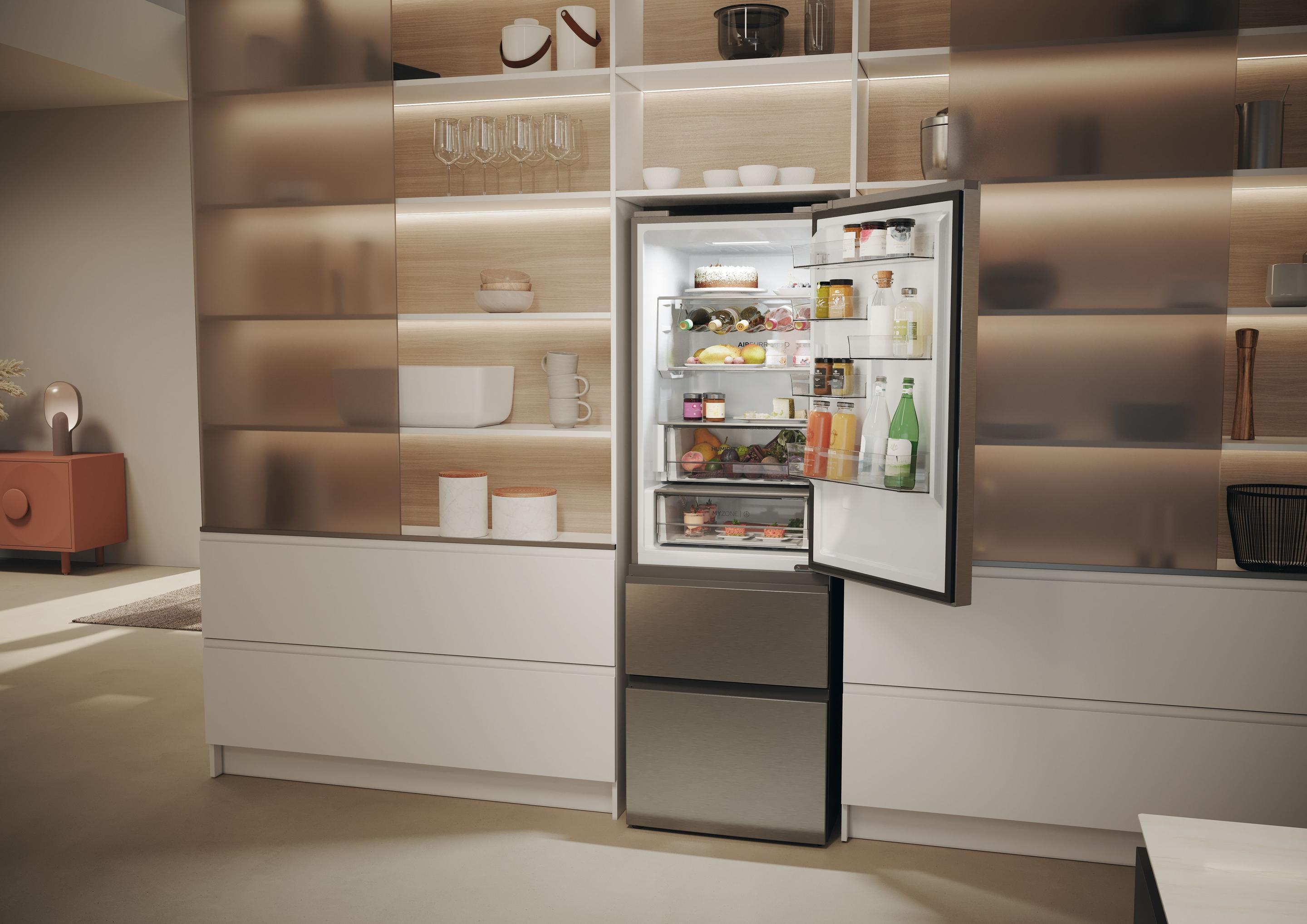 Frigorífico Combinado Independente HAIER HTW5618CNMG (360 l - hOn - 185x59,5x66,7 cm - Prateado) — miniatura 16