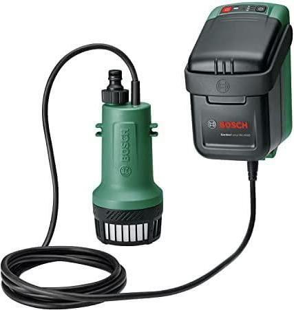 Bomba de Água Submersível BOSCH GardenPump 18V-2000 (18 V - Bateria - Verde e Preto)