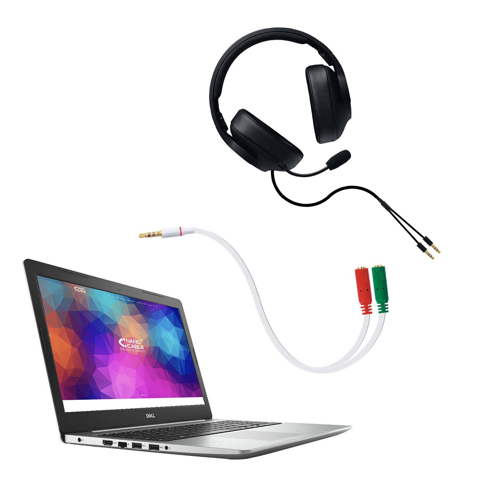 Cabo Adaptador de Áudio NANOCABLE 10.24.1201 (0,2 m - 2 x 3.5mm - 3.5 mm - Branco) — miniatura 4