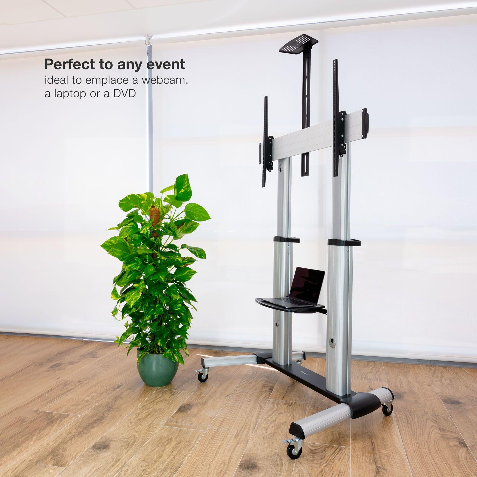 Suporte de Chão para TV TOOQ FS20300M-B (1000 x 600 mm - 200 x 200 mm - 2,54 m - Prateado), miniatura 6
