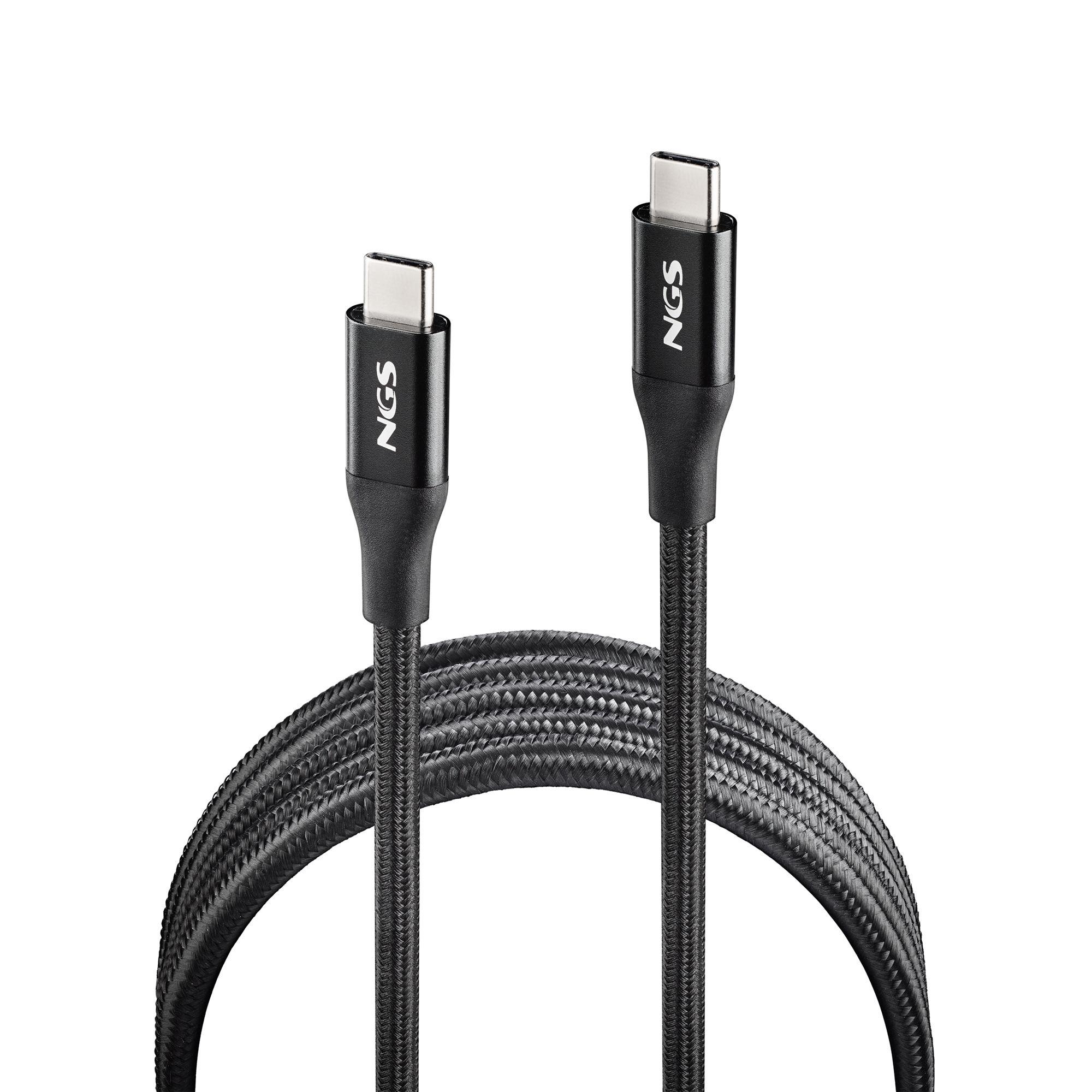 Cabo USB-C NGS KNOT 240W-2 (2 m - USB C - Preto)