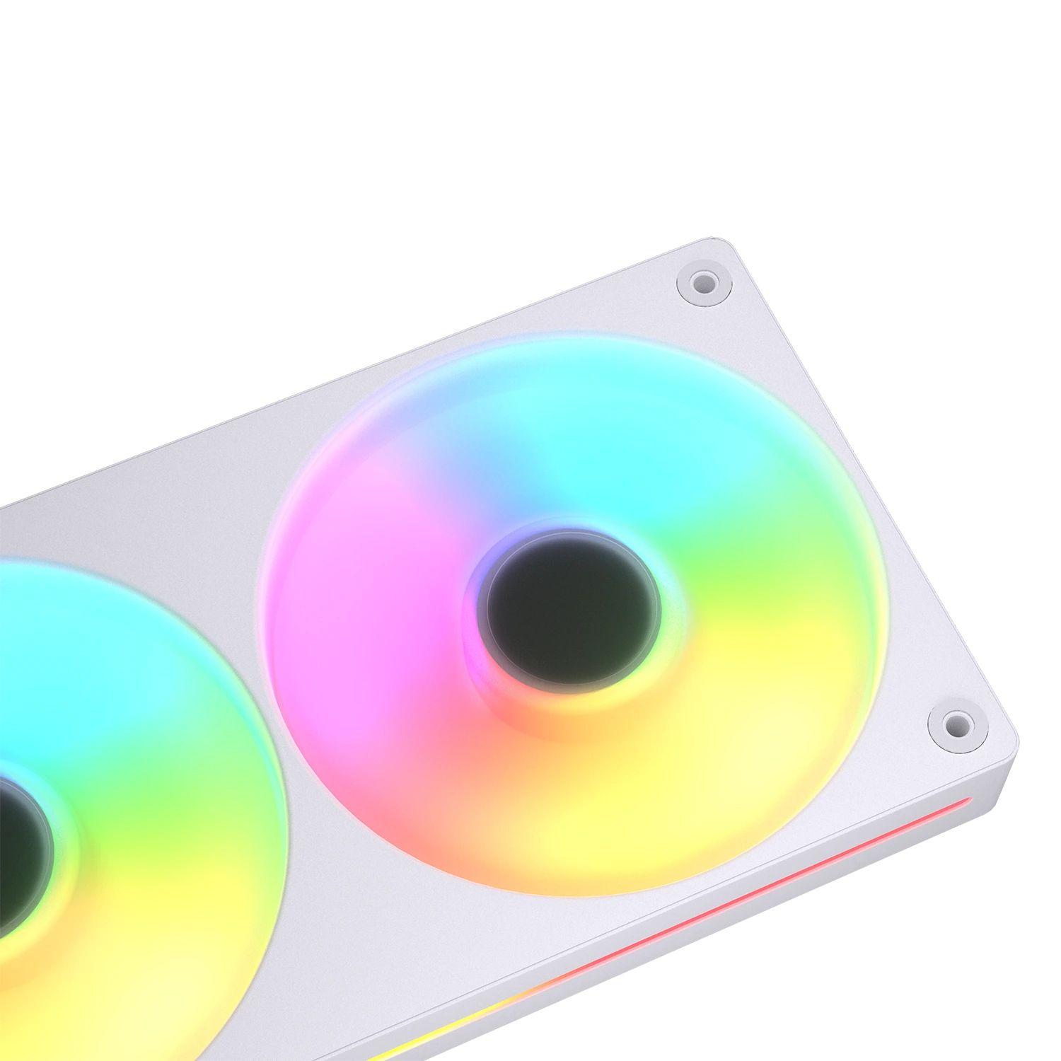 Conjunto de Ventoinhas para Caixa de PC COUGAR Unity240-FB CF-UN240RW-RGB (Branco) — miniatura 4