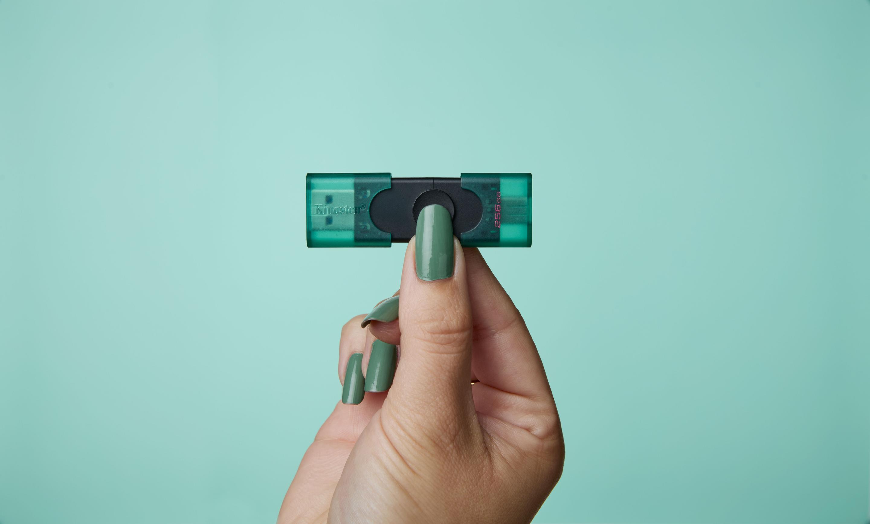 Pen USB KINGSTON DataTraveler Duo G2 (USB Type-A / USB Type-C - 3.2 Gen 1 - Outro - Preto e Verde) — miniatura 10