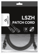 Cabo de Rede GEMBIRD PP6A-LSZHCU-BK-3M (3 m - Cat 6A - Preto)