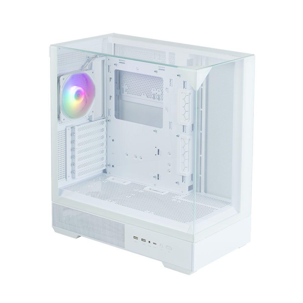 Caixa de Computador ZALMAN P40 PRISM WHITE (ATX, Micro ATX, Mini-ITX - Midi Tower - Plástico, aço, vidro temperado - Branco) — miniatura 2