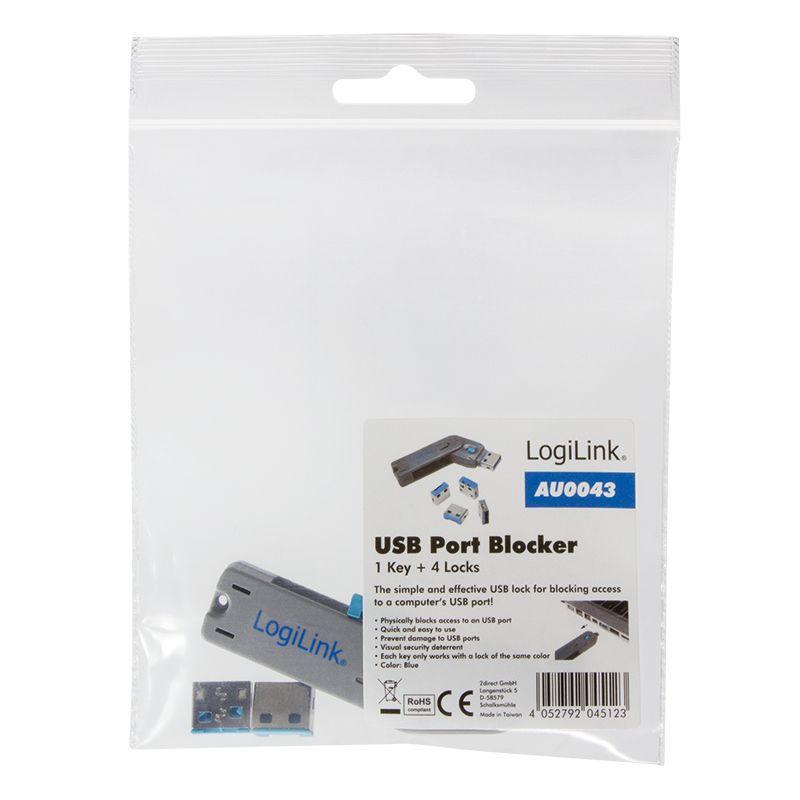 Bloqueador de Portas USB-A LOGILINK AU0043 (Azul) — miniatura 4