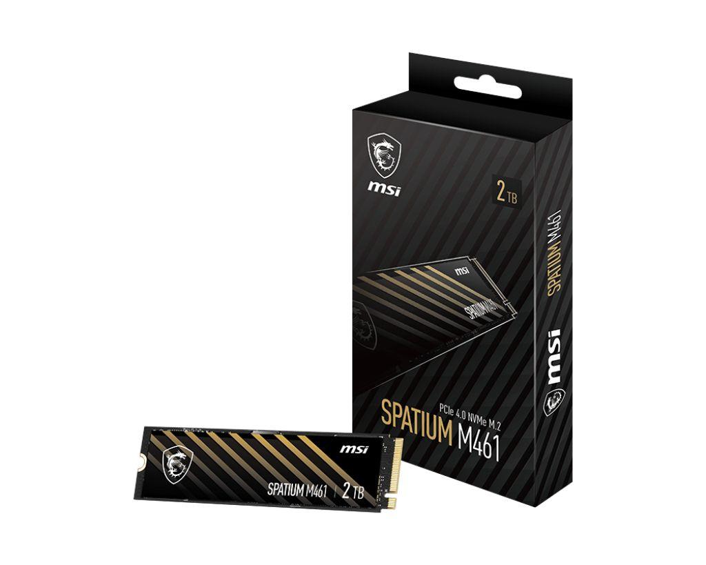 SSD MSI SPATIUM M461 (2 TB - M.2 2280 - PCI Express 4.0 NVMe)
