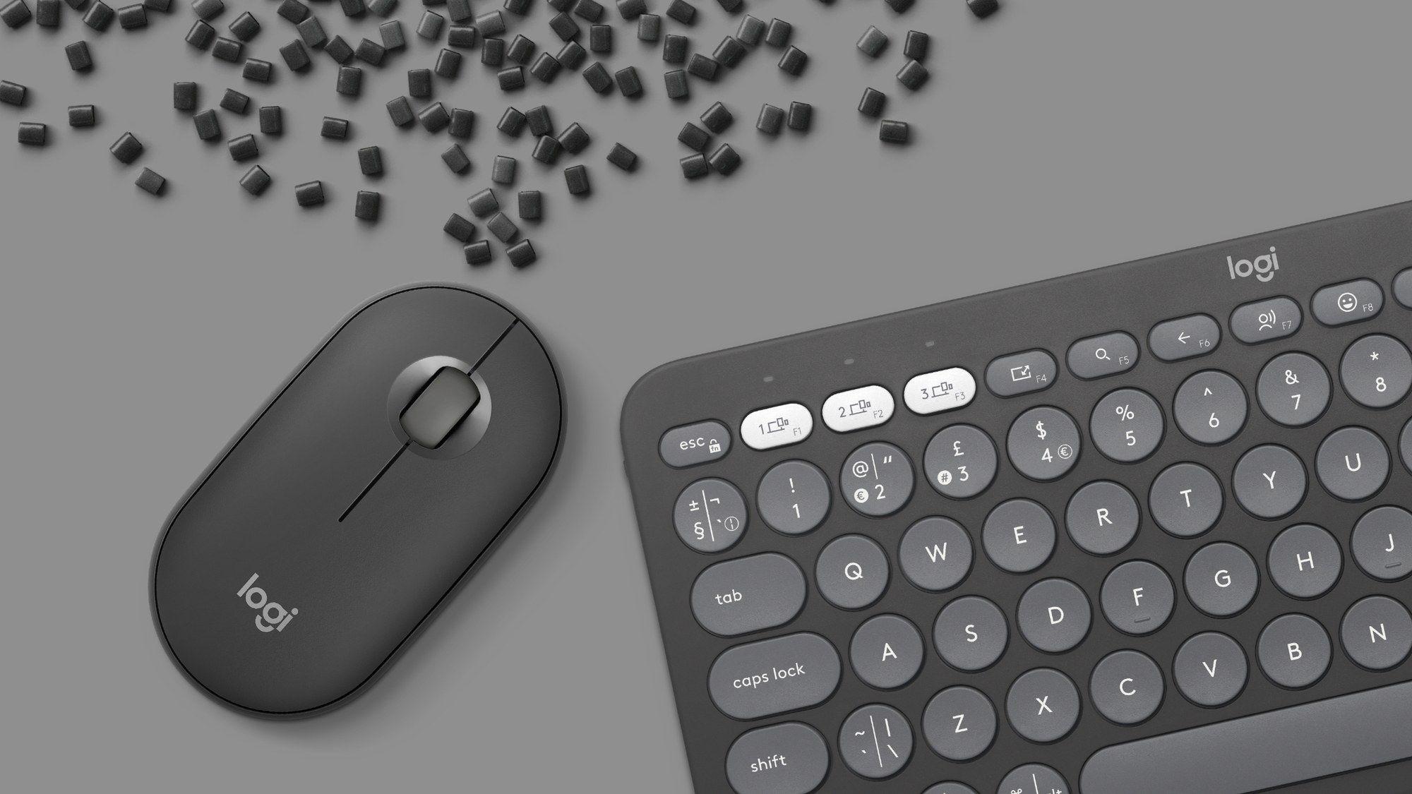 Conjunto de Teclado e Rato LOGITECH Pebble 2 Combo (Alemão - Teclas tesoura - Mini - Grafite), miniatura 10