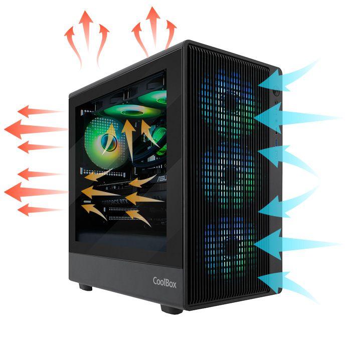 Caixa Gaming Micro-ATX COOLBOX GM350 Darkface (Micro-ATX e Mini-ITX - Micro-ITX, Micro ATX - Preto) — miniatura 10