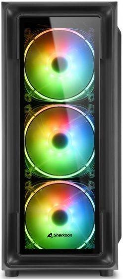 Caixa ATX SHARKOON TK4 RGB (ATX, Micro ATX, Mini-ITX - Midi Tower - RGB multicolorida - Preto) — miniatura 3