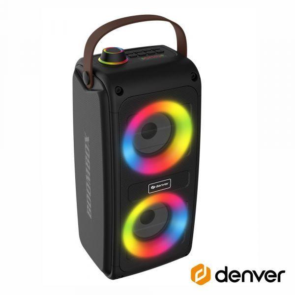 Coluna Bluetooth Portátil DENVER BTV-230 (Com fios e sem fios - Sim, 3,5 mm - Preto) — miniatura 2